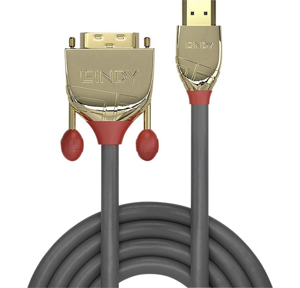 Lindy LINDY HDMI / DVI Adapterkabel HDMI-A Stecker, DVI-D 18+1pol. Stecker 1 HDMI-Kabel, (1000.00 cm) von Lindy