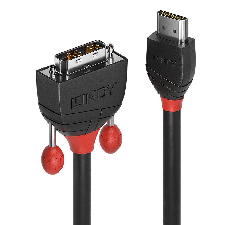 Lindy LINDY HDMI an DVI-D Single Link Kabel 5.00m, Black Line HDMI-Kabel Lindy LINDY HDMI an DVI-D Single Link Kabel 5.00m, Black Line HDMI-Kabel von Lindy
