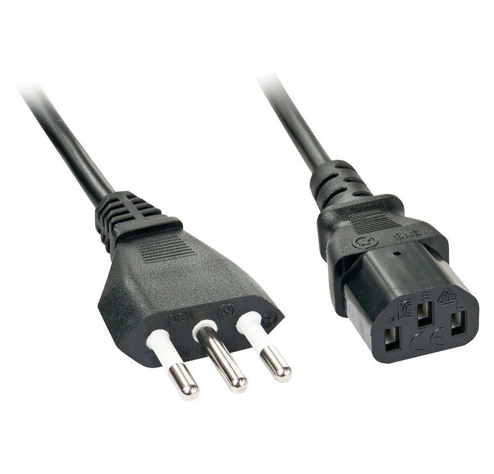 Lindy LINDY Strom Anschlusskabel [1x Italien-Stecker - 1x Kaltgeräte-Buchse Stromkabel, (200.00 cm) von Lindy