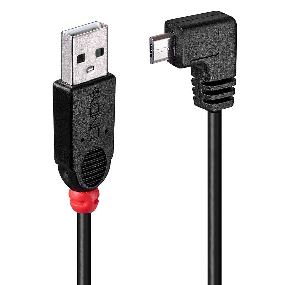 Lindy LINDY USB 2.0 Kabel Typ A/Micro-B 90° gewinkelt, 1m USB-Kabel von Lindy