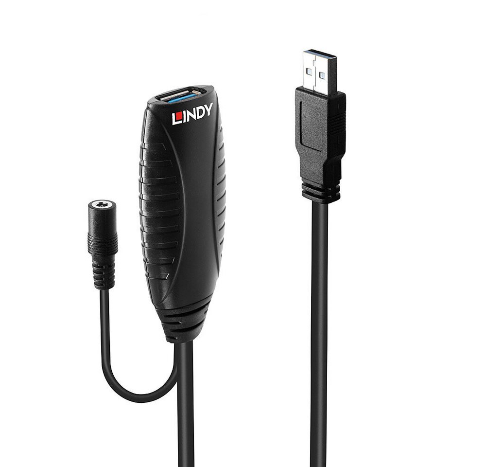 Lindy LINDY USB 3.0 Aktiv-Verlängerung 15m (Max. 2x15m) USB-Kabel von Lindy