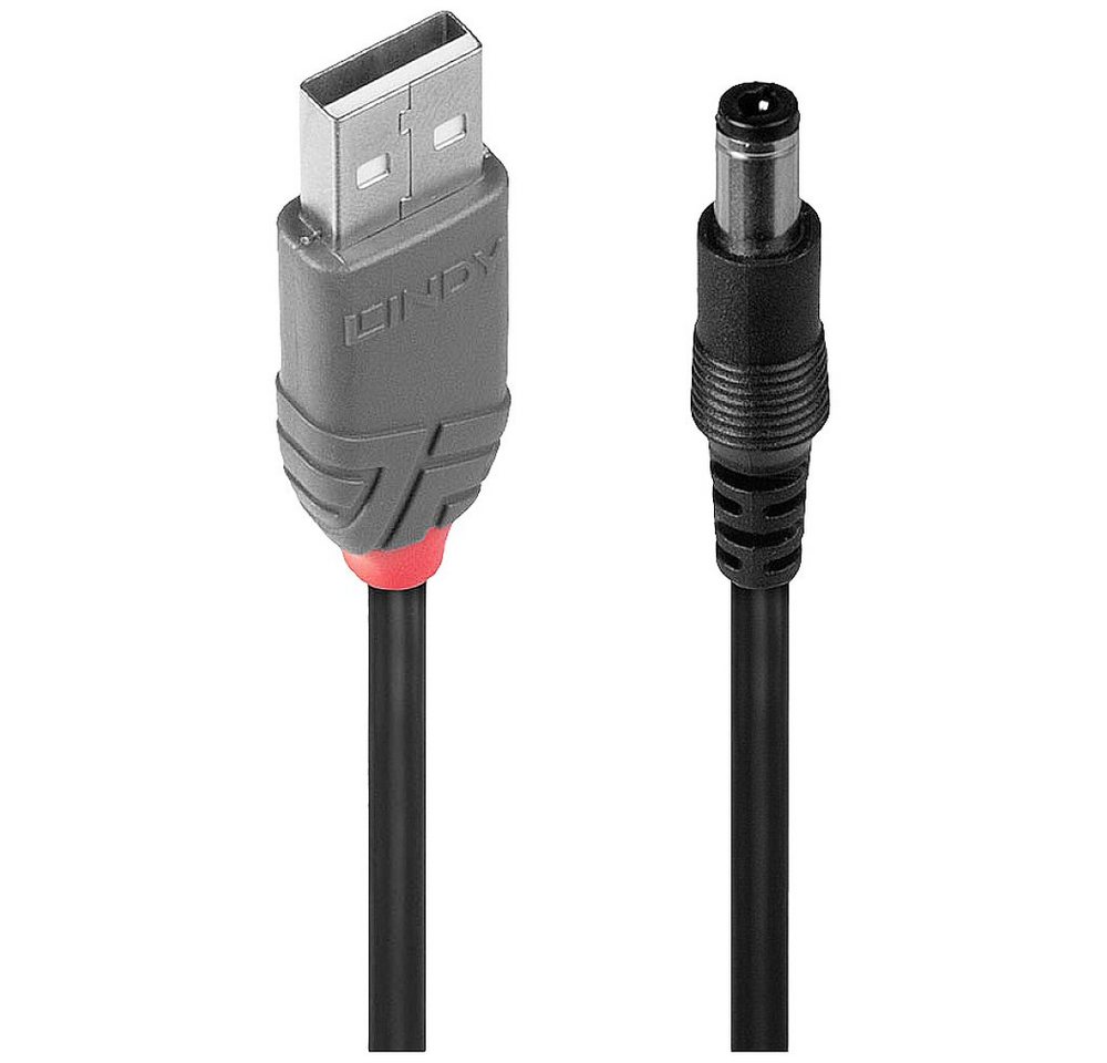 Lindy LINDY USB-Kabel USB 2.0 USB-A Stecker, DC Stecker 5,5 mm 1.50 m Schwar USB-Kabel, (150.00 cm) von Lindy