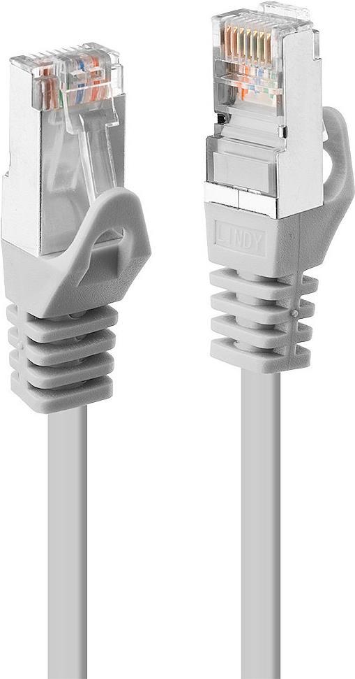 Lindy - Patch-Kabel - RJ-45 (M) bis RJ-45 (M) - 3,0m - Foiled Unshielded Twisted Pair (F/UTP) - CAT 5e - geformt, ohne Haken, verseilt - Grau (Packung mit 50) (48338) von Lindy