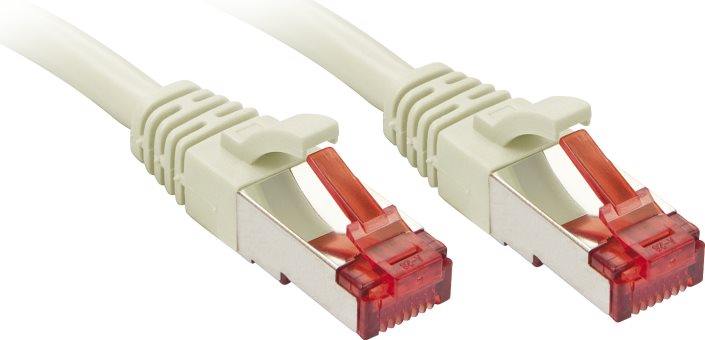 Lindy - Patch-Kabel - RJ-45 (M) bis RJ-45 (M) - 5,0m - SFTP, PiMF - CAT 6 - glatt - Grau (Packung mit 50) (47854) von Lindy