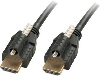 Lindy Premium HDMI HEC High Speed Kabel mit Ethernet & 2x Steckerschloss, Typ A/A, 5m Monitorkabel f�r digital angesteuerte Monitore, Projektoren, Plasma- und LCD-TVs nach dem HDMI Standard in h�chster Qualit�t (41388) von Lindy