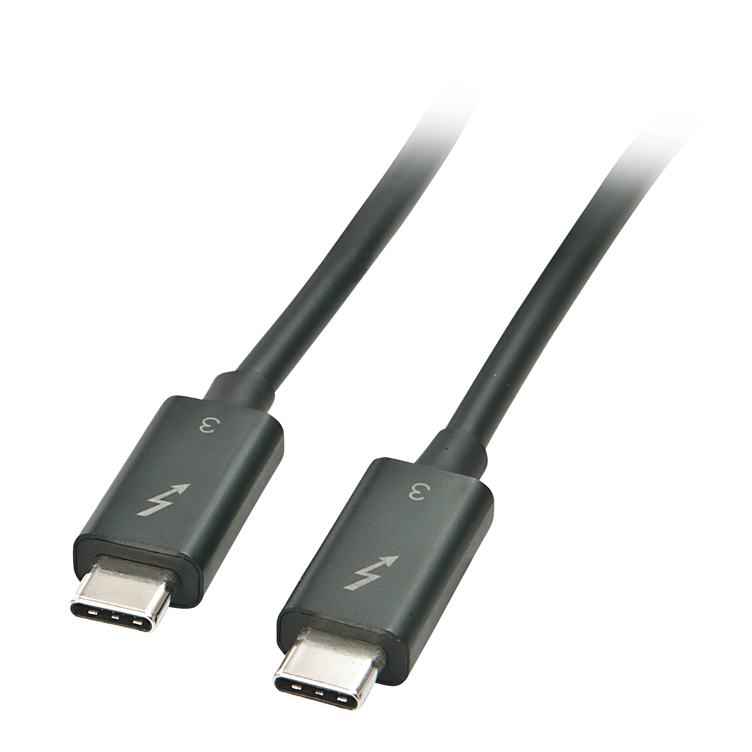 Lindy - Thunderbolt-Kabel - USB Typ C (M) bis USB Typ C (M) - 1,0m - umkehrbare Stecker, 4K Unterstützung - Schwarz (41556) von Lindy