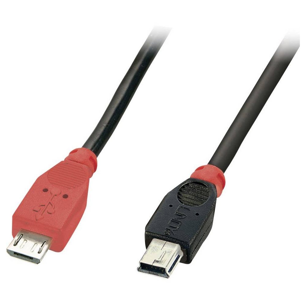 Lindy USB 2 Kabel Micro-B/Mini-B OTG, 1m USB-Kabel, (1.00 cm), mit OTG-Funktion von Lindy