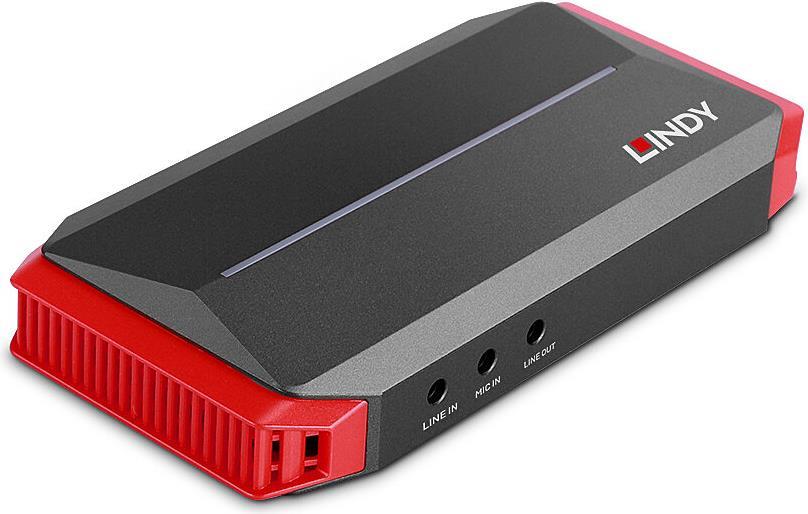 Lindy USB Typ C - HDMI 4K Video Capture Card Zur Aufnahme von Video und Audio von einem HDMI-Quellgerät (43377) von Lindy
