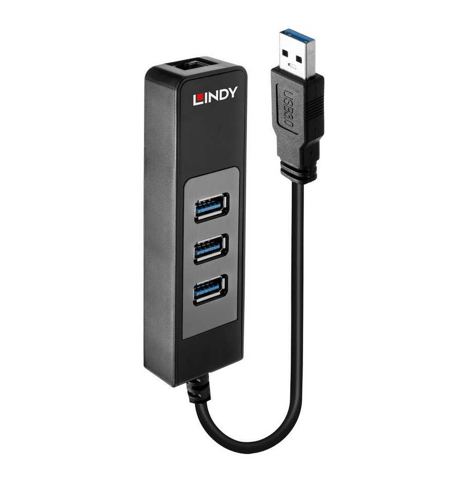 Lindy USB-Verteiler LINDY USB 3.1 Hub & Gigabit Ethernet Adapter von Lindy