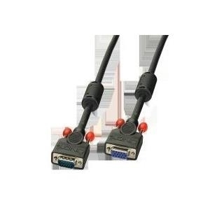 Lindy - VGA-Verlängerungskabel - HD-15 (M) - HD-15 (W) - 1,0m - geformt, Flügelschrauben - Schwarz (36392) von Lindy