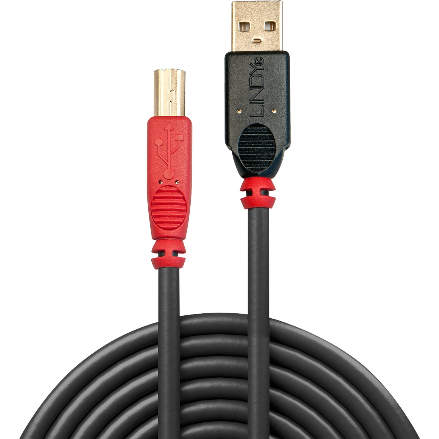 USB 2.0 Aktivkabel, USB-A Stecker > USB-B Stecker von Lindy