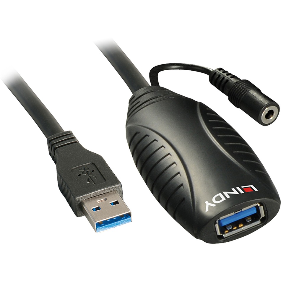 USB 3.2 Gen 1 Aktivverlängerungskabel, USB-A Stecker > USB-A Buchse von Lindy