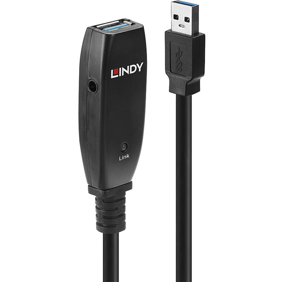USB 3.2 Gen 1 Aktivverlängerungskabel Slim, USB-A Stecker > USB-A Buchse von Lindy