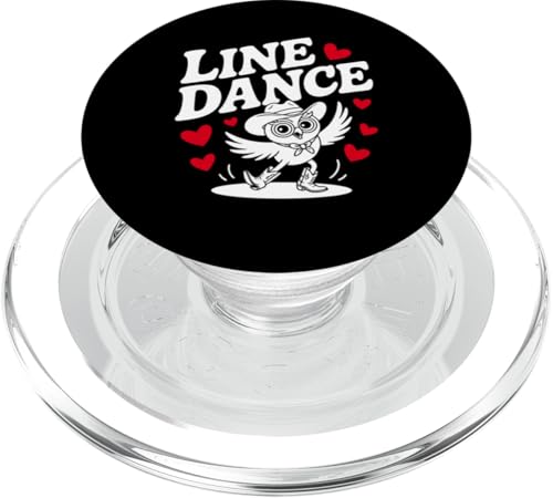 Love Line Dance lustige Eule Tanzgruppen Choreografen PopSockets PopGrip für MagSafe von Line Dance Motive und Designs und Sprüche