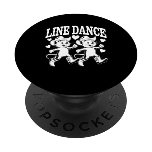 Love Line Dance lustige Mäuse Tanzgruppen Choreografen PopSockets Klebender PopGrip von Line Dance Motive und Designs und Sprüche