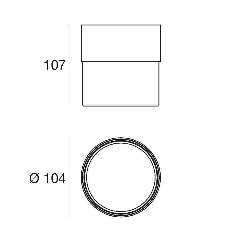 LED-Deckenleuchte Crumb, schwarz, Ø 10,4 cm, Eisen, Glas von Linea Light