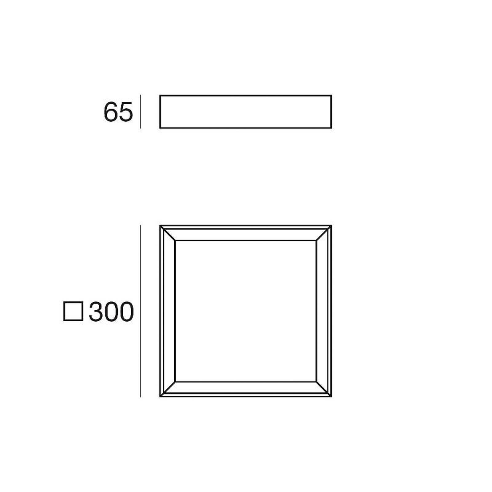 LED-Deckenleuchte Tara Q, 30 x 30 cm, schwarz, 3.000 K, Alu LED-Deckenleuchte Tara Q, 30 x 30 cm, schwarz, 3.000 K, Alu von Linea Light