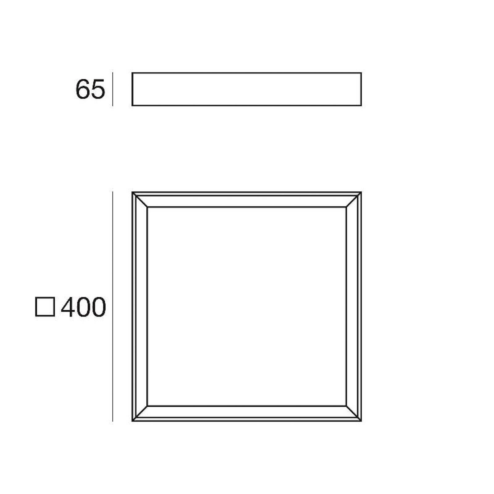 LED-Deckenleuchte Tara Q, 40 x 40 cm, schwarz, 3.000 K, Alu LED-Deckenleuchte Tara Q, 40 x 40 cm, schwarz, 3.000 K, Alu von Linea Light