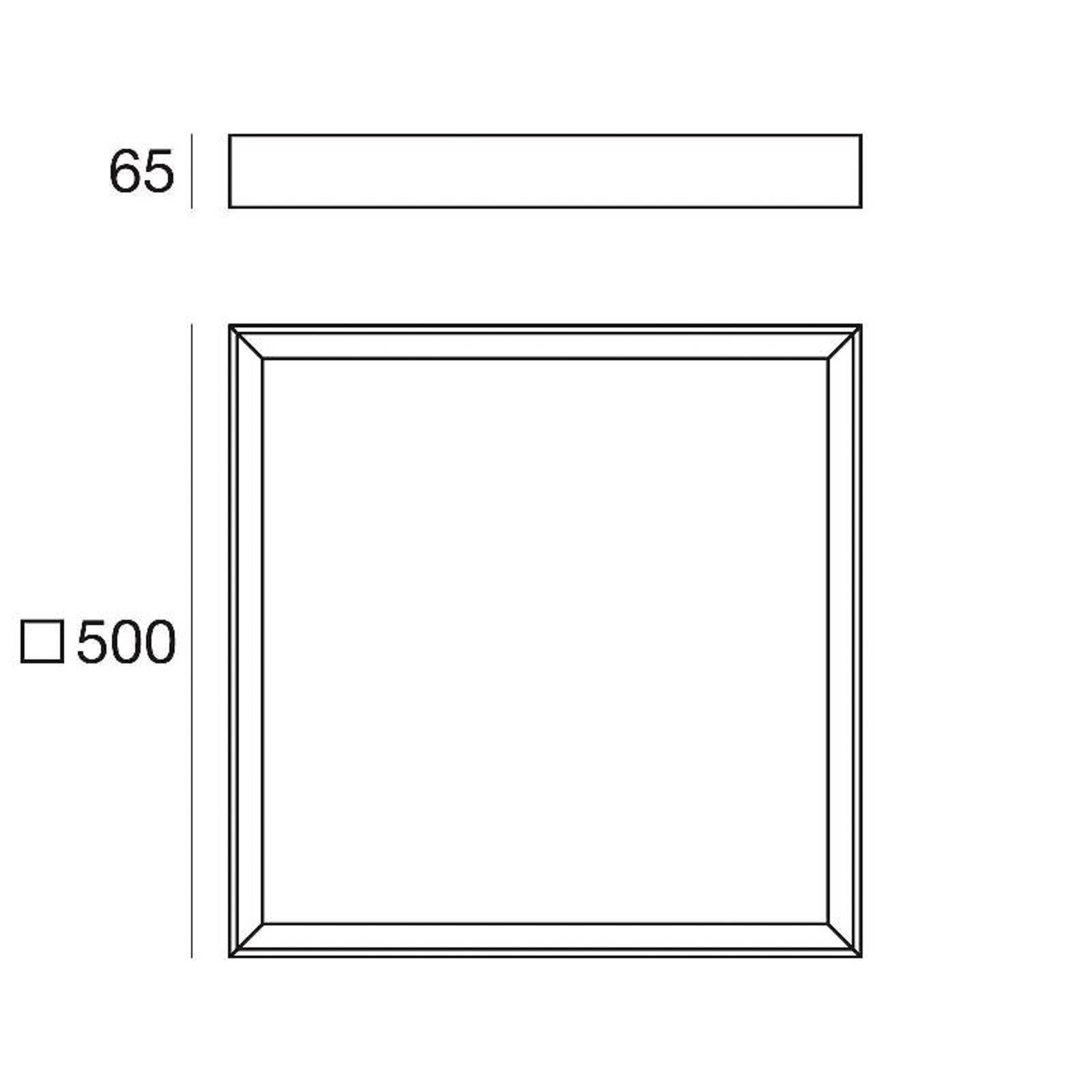 LED-Deckenleuchte Tara Q, 50 x 50 cm, schwarz, 3.000 K, Alu LED-Deckenleuchte Tara Q, 50 x 50 cm, schwarz, 3.000 K, Alu von Linea Light