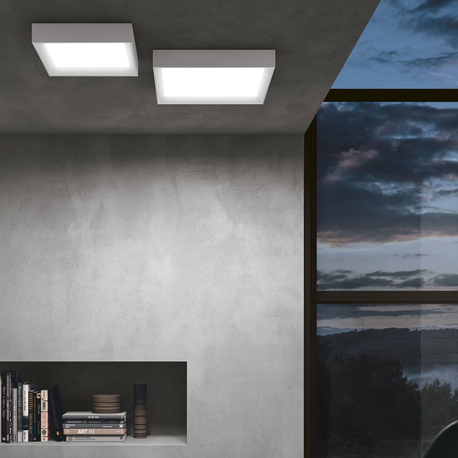 LED-Deckenleuchte Tara Q, eckig, 40 x 40 cm LED-Deckenleuchte Tara Q, eckig, 40 x 40 cm von Linea Light