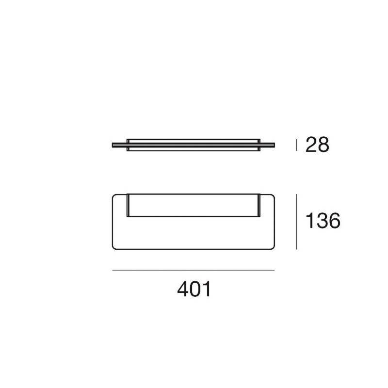 LED-Wandleuchte Skinny, Alu eloxiert, Alu, PMMA, up/down von Linea Light