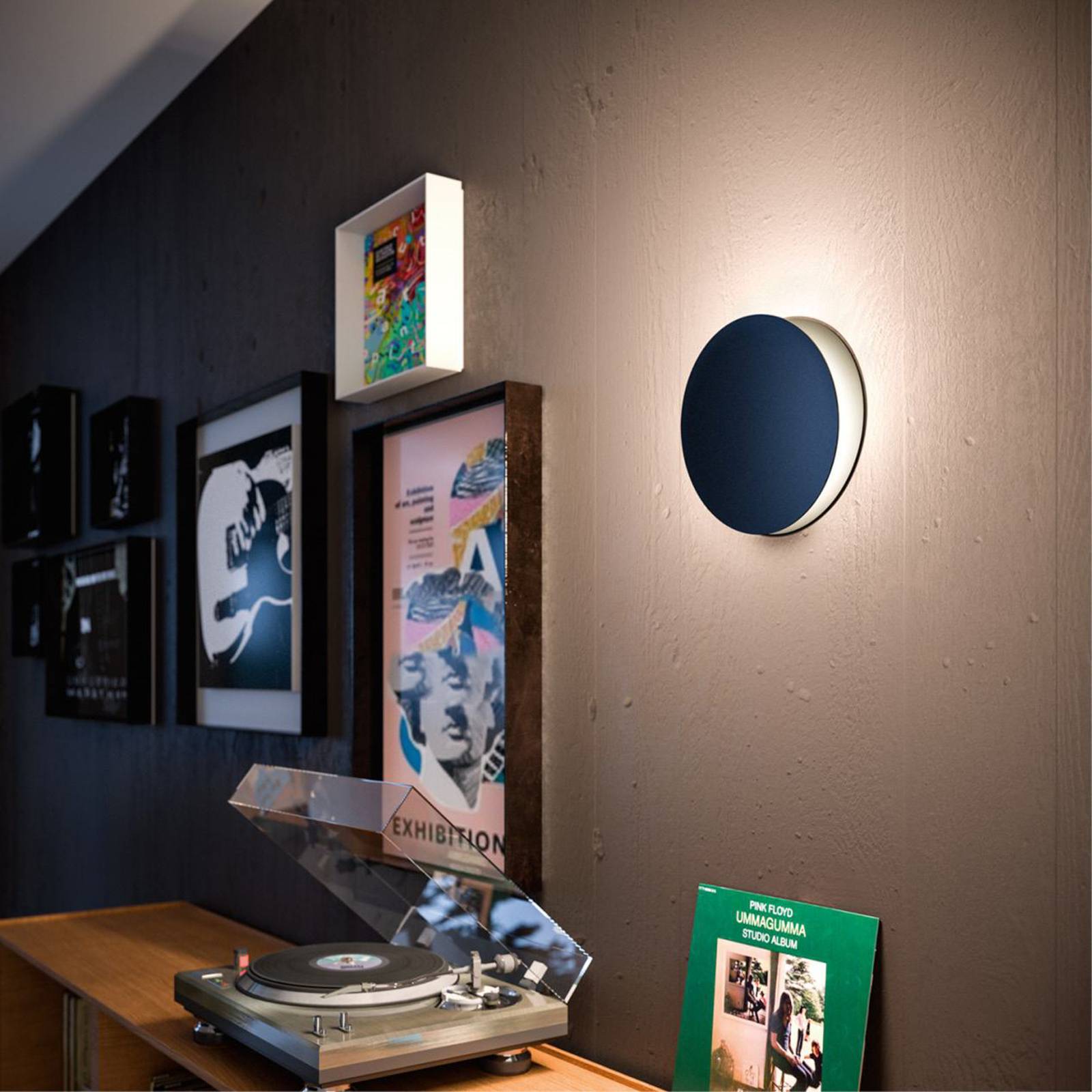 LED-Wandleuchte Yo-Yo, schwarz, 2.700 K, Alu, PMMA, dimmbar LED-Wandleuchte Yo-Yo, schwarz, 2.700 K, Alu, PMMA, dimmbar von Linea Light