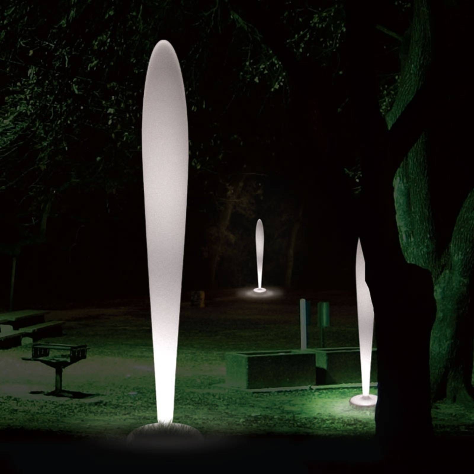 Weiße Design-Stehleuchte PEGGY für außen, E27 Weiße Design-Stehleuchte PEGGY für außen, E27 von Linea Light