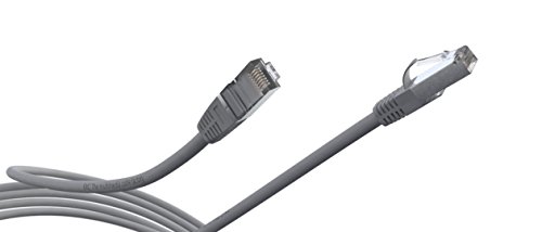 Lineaire PCJ6aSFZJ Ethernet-Kabel RJ45, snagless, männlich/männlich, Cat.6a, doppelt abgeschirmt, S/FTP, LS0H, POE+ 10 Gbps, für Schachtel, Patchpanel, Router, NAS-Switch, ADSL etc., 20 m, Grau von Linéaire