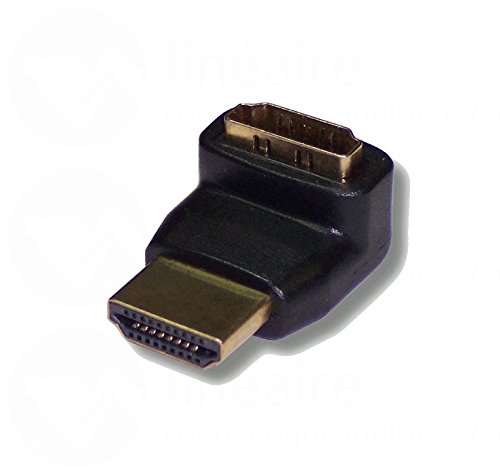 Lineaire adhd201h Adapter HDMI-Winkelstecker Oben, männlich/weiblich, schwarz von Lineaire