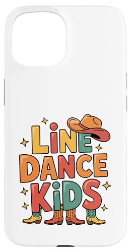Line Dance Kinder fröhliche Kinder tanzen Hülle für iPhone 15 von Linedance Fröhliche Line Dance Designs für Kinder