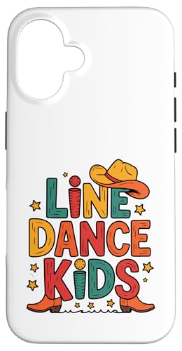 Line Dance Kinder fröhliche Kinder tanzen Hülle für iPhone 16 von Linedance Fröhliche Line Dance Designs für Kinder