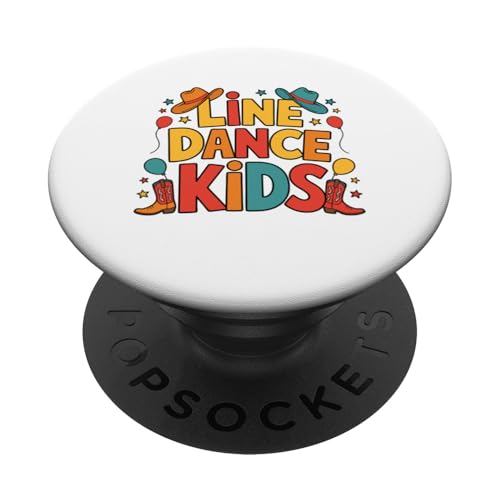 Line Dance Kinder fröhliche Kinder tanzen PopSockets Klebender PopGrip Line Dance Kinder fröhliche Kinder tanzen PopSockets Klebender PopGrip von Linedance Fröhliche Line Dance Designs für Kinder