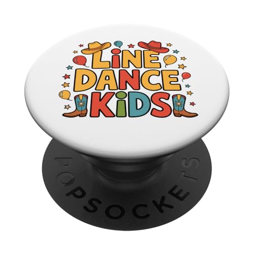 Line Dance Kinder fröhliche Kinder tanzen PopSockets Klebender PopGrip Line Dance Kinder fröhliche Kinder tanzen PopSockets Klebender PopGrip von Linedance Fröhliche Line Dance Designs für Kinder