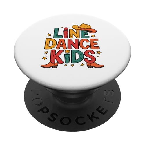 Line Dance Kinder fröhliche Kinder tanzen PopSockets Klebender PopGrip Line Dance Kinder fröhliche Kinder tanzen PopSockets Klebender PopGrip von Linedance Fröhliche Line Dance Designs für Kinder