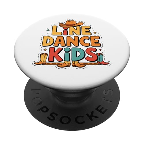 Line Dance Kinder fröhliche Kinder tanzen PopSockets Klebender PopGrip Line Dance Kinder fröhliche Kinder tanzen PopSockets Klebender PopGrip von Linedance Fröhliche Line Dance Designs für Kinder