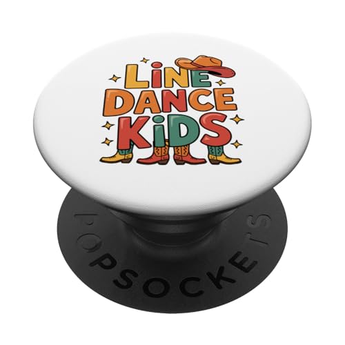 Line Dance Kinder fröhliche Kinder tanzen PopSockets Klebender PopGrip Line Dance Kinder fröhliche Kinder tanzen PopSockets Klebender PopGrip von Linedance Fröhliche Line Dance Designs für Kinder