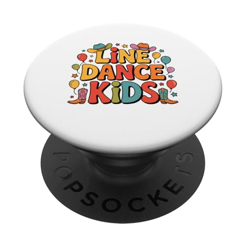 Line Dance Kinder fröhliche Kinder tanzen PopSockets Klebender PopGrip Line Dance Kinder fröhliche Kinder tanzen PopSockets Klebender PopGrip von Linedance Fröhliche Line Dance Designs für Kinder