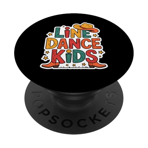 Line Dance Kinder fröhliche Kinder tanzen PopSockets Klebender PopGrip Line Dance Kinder fröhliche Kinder tanzen PopSockets Klebender PopGrip von Linedance Fröhliche Line Dance Designs für Kinder