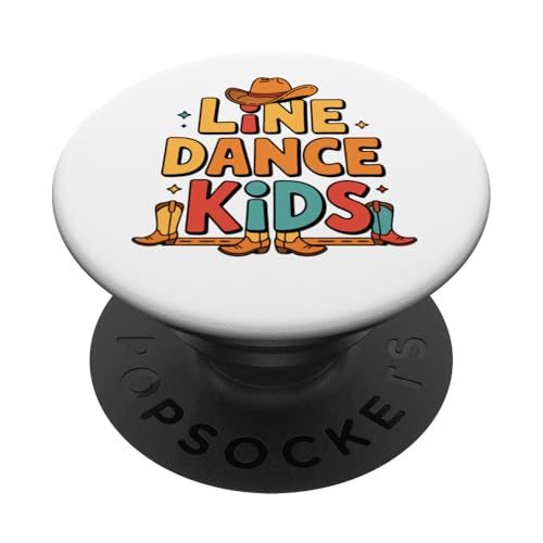 Line Dance Kinder fröhliche Kinder tanzen PopSockets Klebender PopGrip Line Dance Kinder fröhliche Kinder tanzen PopSockets Klebender PopGrip von Linedance Fröhliche Line Dance Designs für Kinder