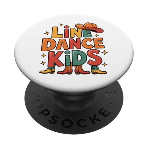 Line Dance Kinder fröhliche Kinder tanzen PopSockets Klebender PopGrip Line Dance Kinder fröhliche Kinder tanzen PopSockets Klebender PopGrip von Linedance Fröhliche Line Dance Designs für Kinder