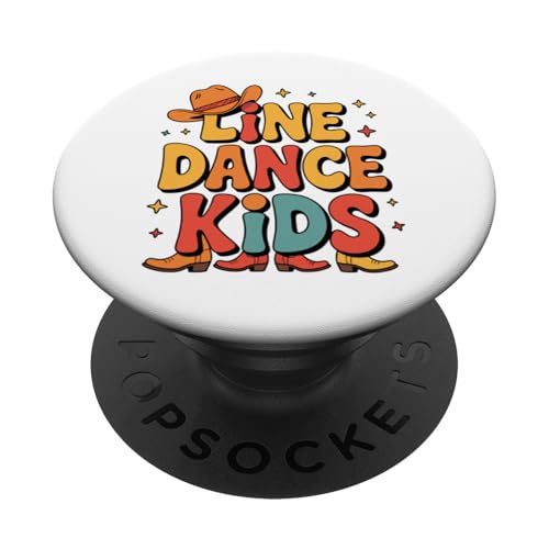 Line Dance Kinder fröhliche Kinder tanzen PopSockets Klebender PopGrip Line Dance Kinder fröhliche Kinder tanzen PopSockets Klebender PopGrip von Linedance Fröhliche Line Dance Designs für Kinder