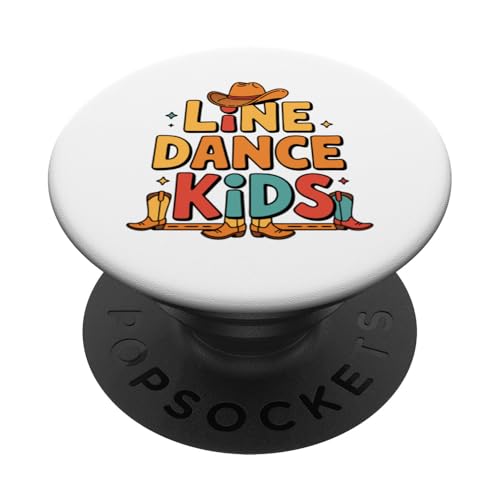Line Dance Kinder fröhliche Kinder tanzen PopSockets Klebender PopGrip Line Dance Kinder fröhliche Kinder tanzen PopSockets Klebender PopGrip von Linedance Fröhliche Line Dance Designs für Kinder