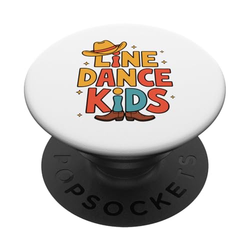 Line Dance Kinder fröhliche Kinder tanzen PopSockets Klebender PopGrip Line Dance Kinder fröhliche Kinder tanzen PopSockets Klebender PopGrip von Linedance Fröhliche Line Dance Designs für Kinder