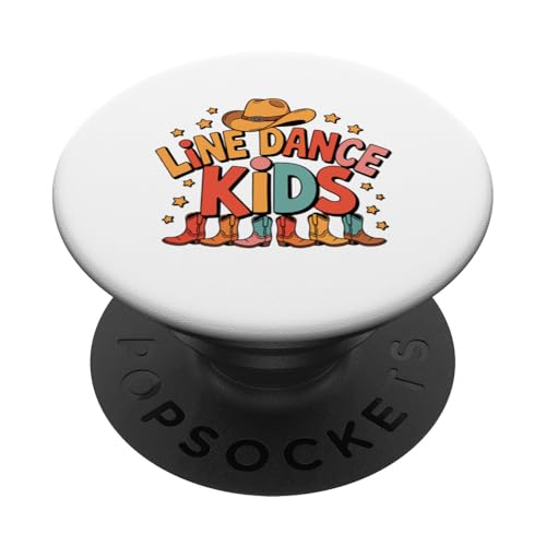 Line Dance Kinder fröhliche Kinder tanzen PopSockets Klebender PopGrip Line Dance Kinder fröhliche Kinder tanzen PopSockets Klebender PopGrip von Linedance Fröhliche Line Dance Designs für Kinder