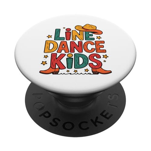 Line Dance Kinder fröhliche Kinder tanzen PopSockets Klebender PopGrip Line Dance Kinder fröhliche Kinder tanzen PopSockets Klebender PopGrip von Linedance Fröhliche Line Dance Designs für Kinder