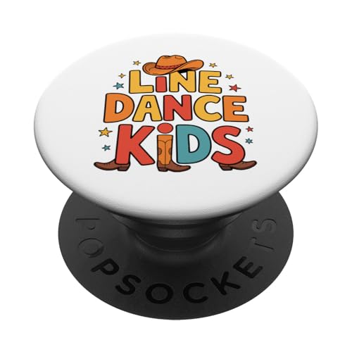 Line Dance Kinder fröhliche Kinder tanzen PopSockets Klebender PopGrip Line Dance Kinder fröhliche Kinder tanzen PopSockets Klebender PopGrip von Linedance Fröhliche Line Dance Designs für Kinder