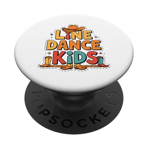 Line Dance Kinder fröhliche Kinder tanzen PopSockets Klebender PopGrip Line Dance Kinder fröhliche Kinder tanzen PopSockets Klebender PopGrip von Linedance Fröhliche Line Dance Designs für Kinder