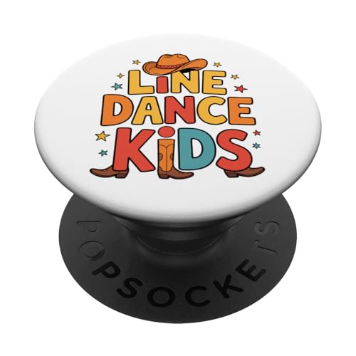 Line Dance Kinder fröhliche Kinder tanzen PopSockets Klebender PopGrip Line Dance Kinder fröhliche Kinder tanzen PopSockets Klebender PopGrip von Linedance Fröhliche Line Dance Designs für Kinder