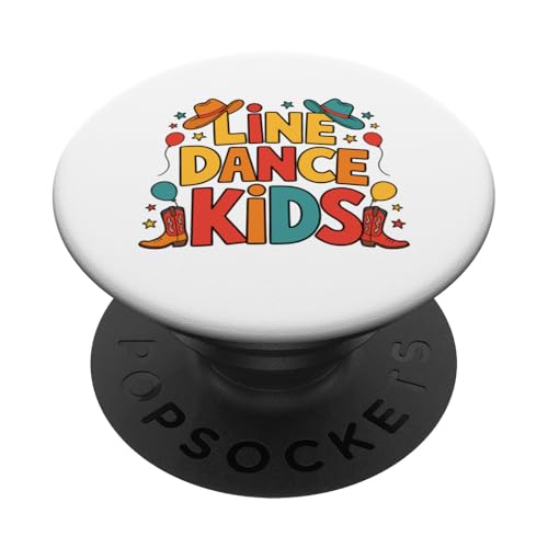 Line Dance Kinder fröhliche Kinder tanzen PopSockets Klebender PopGrip Line Dance Kinder fröhliche Kinder tanzen PopSockets Klebender PopGrip von Linedance Fröhliche Line Dance Designs für Kinder