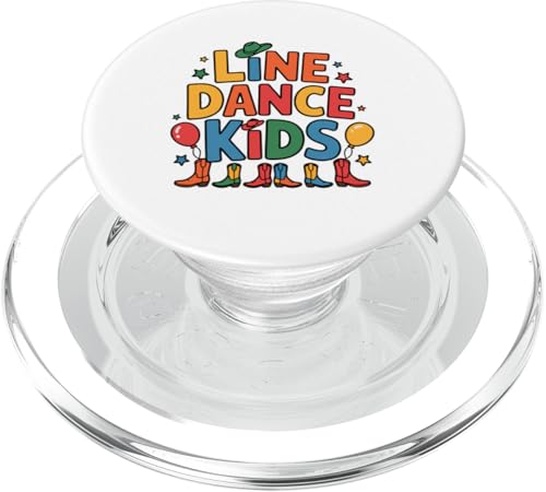 Line Dance Kinder fröhliche Kinder tanzen PopSockets PopGrip für MagSafe Line Dance Kinder fröhliche Kinder tanzen PopSockets PopGrip für MagSafe von Linedance Fröhliche Line Dance Designs für Kinder